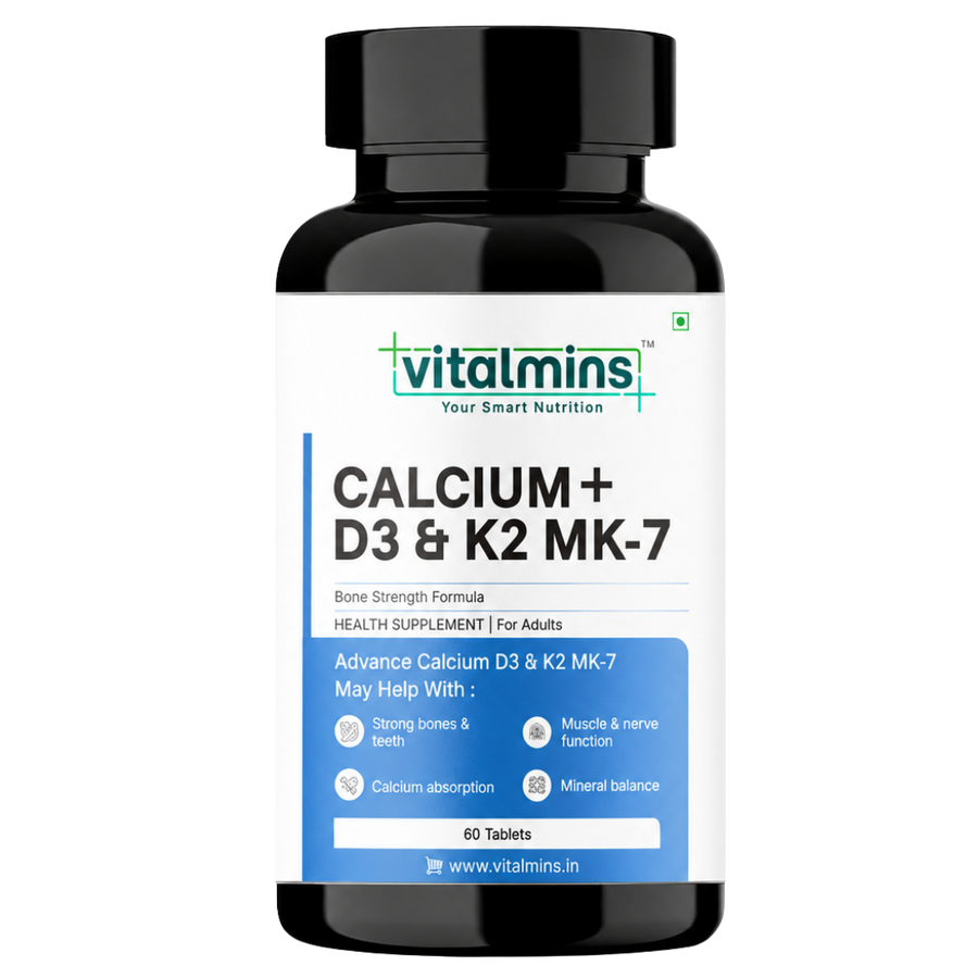 Vitalmins Calcium D3 K2 MK-7 Tablets for Optimal Bone Health