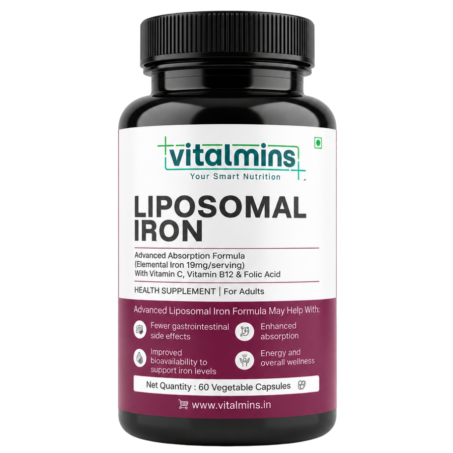 Vitalmins Liposomal Iron Capsules - Boost Energy & Support Healthy Iron Levels
