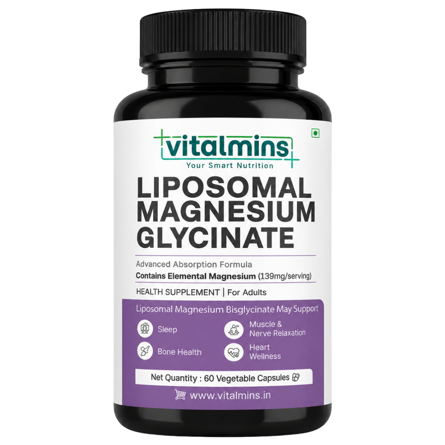 Vitalmins Liposomal Magnesium Glycinate Capsules for Optimal Relaxation and Sleep Support