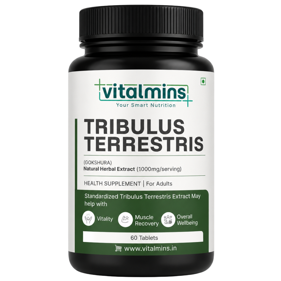 Vitalmins Tribulus Terrestris Tablets - Natural Performance Enhancer for Vitality and Strength