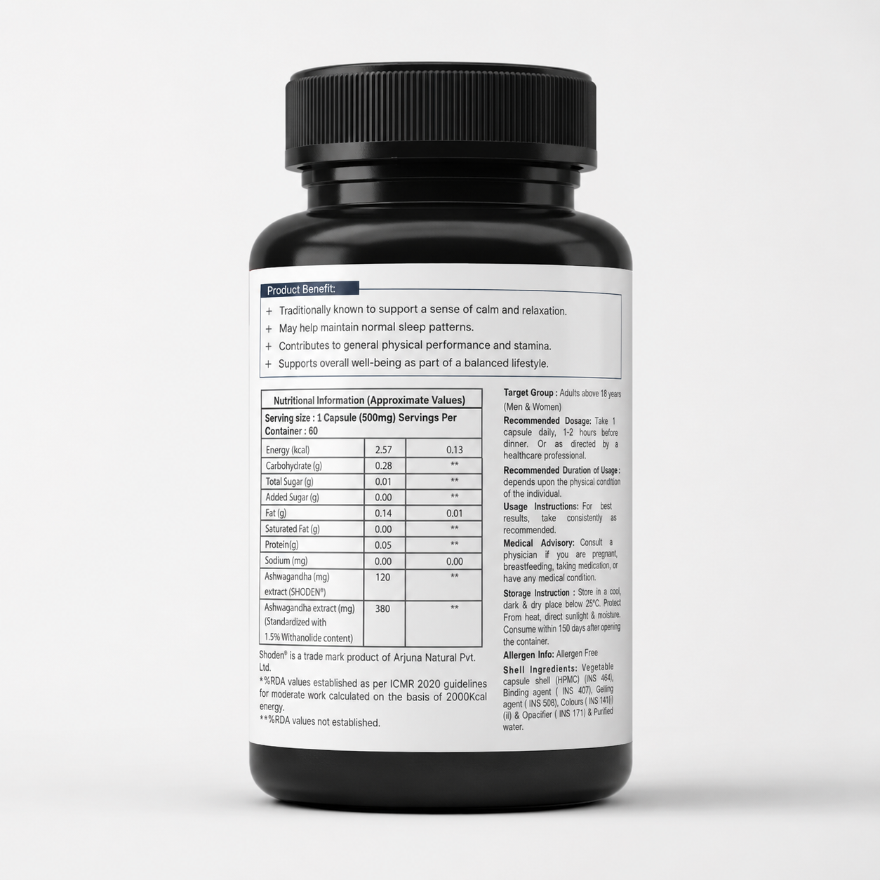 Vitalmins Ashwagandha Shoden® Capsules