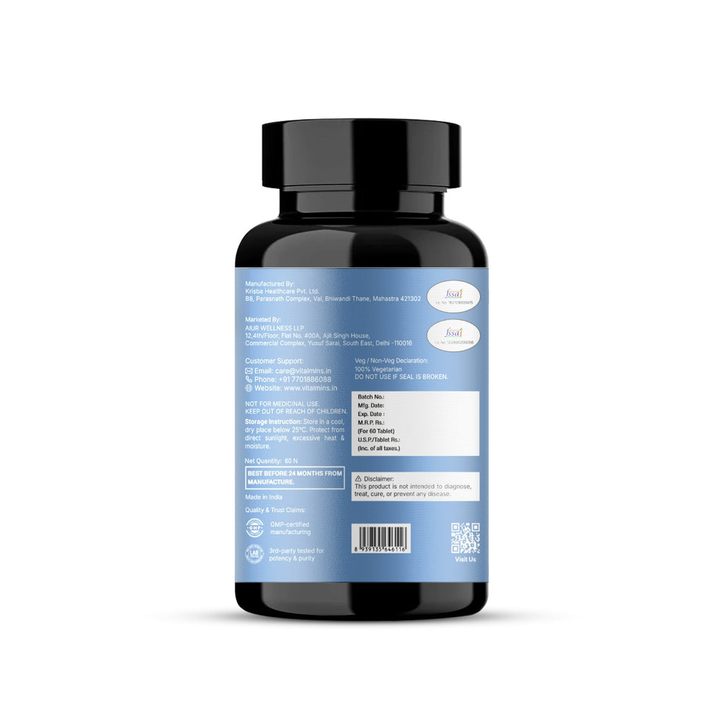 Vitalmins Calcium with D3 & K2 MK-7 Tablets