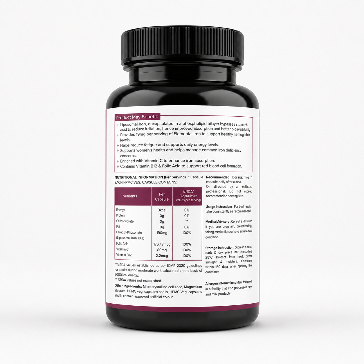 Vitalmins Liposomal Iron Capsules