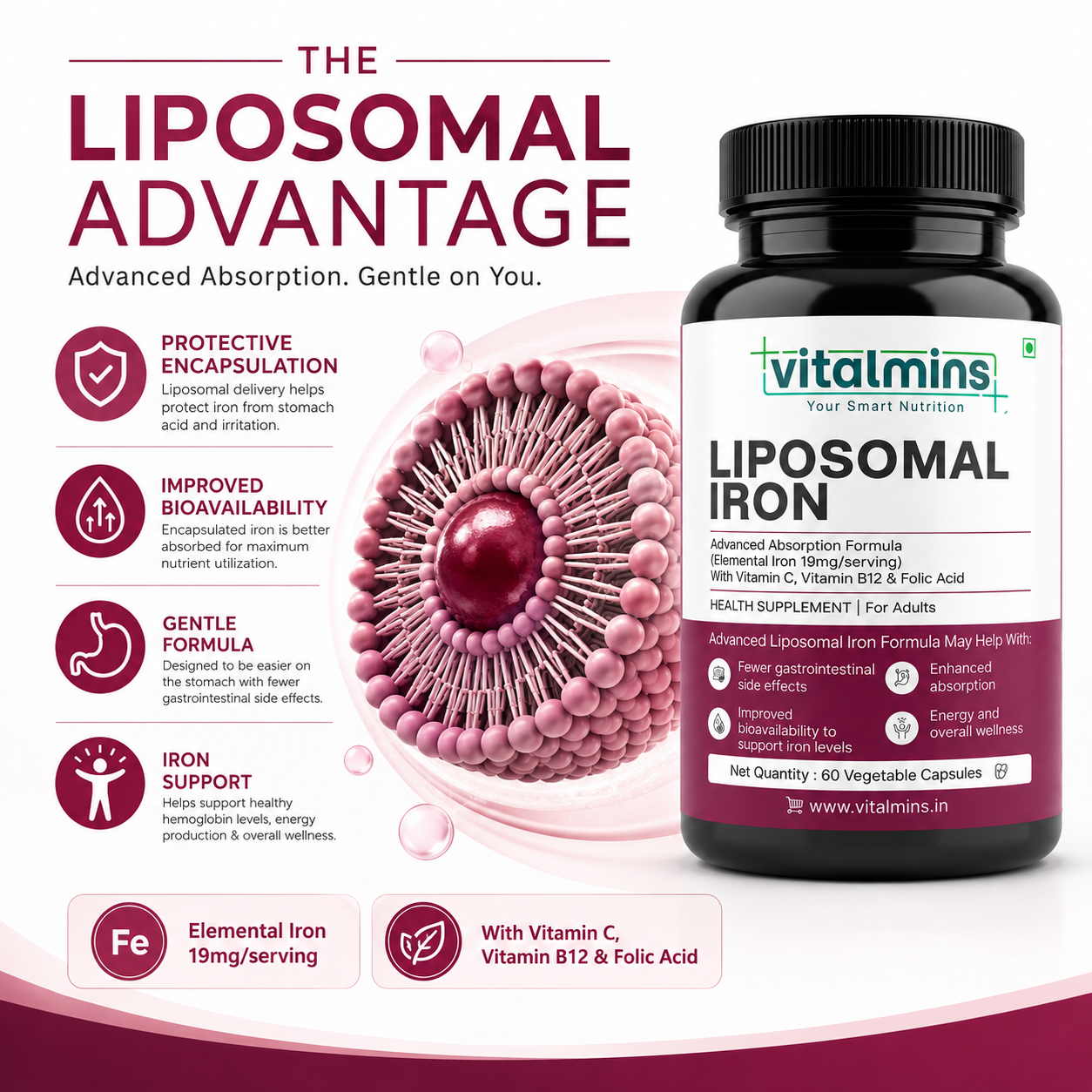 Vitalmins Liposomal Iron Capsules
