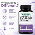 Vitalmins Liposomal Magnesium Glycinate Capsules