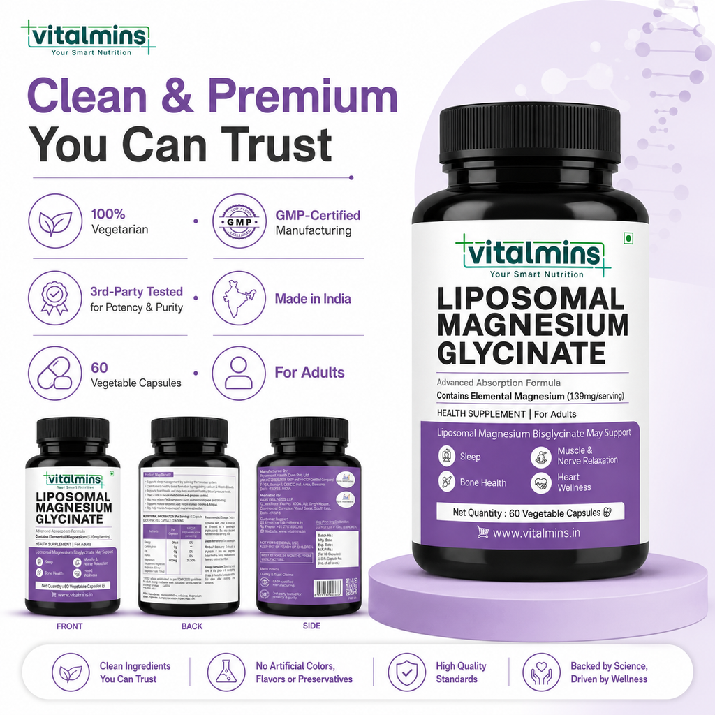 Vitalmins Liposomal Magnesium Glycinate Capsules