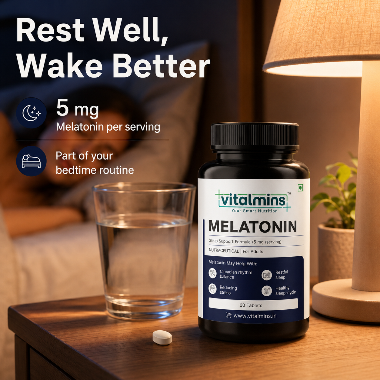 Vitalmins Melatonin Sleep Support Tablets