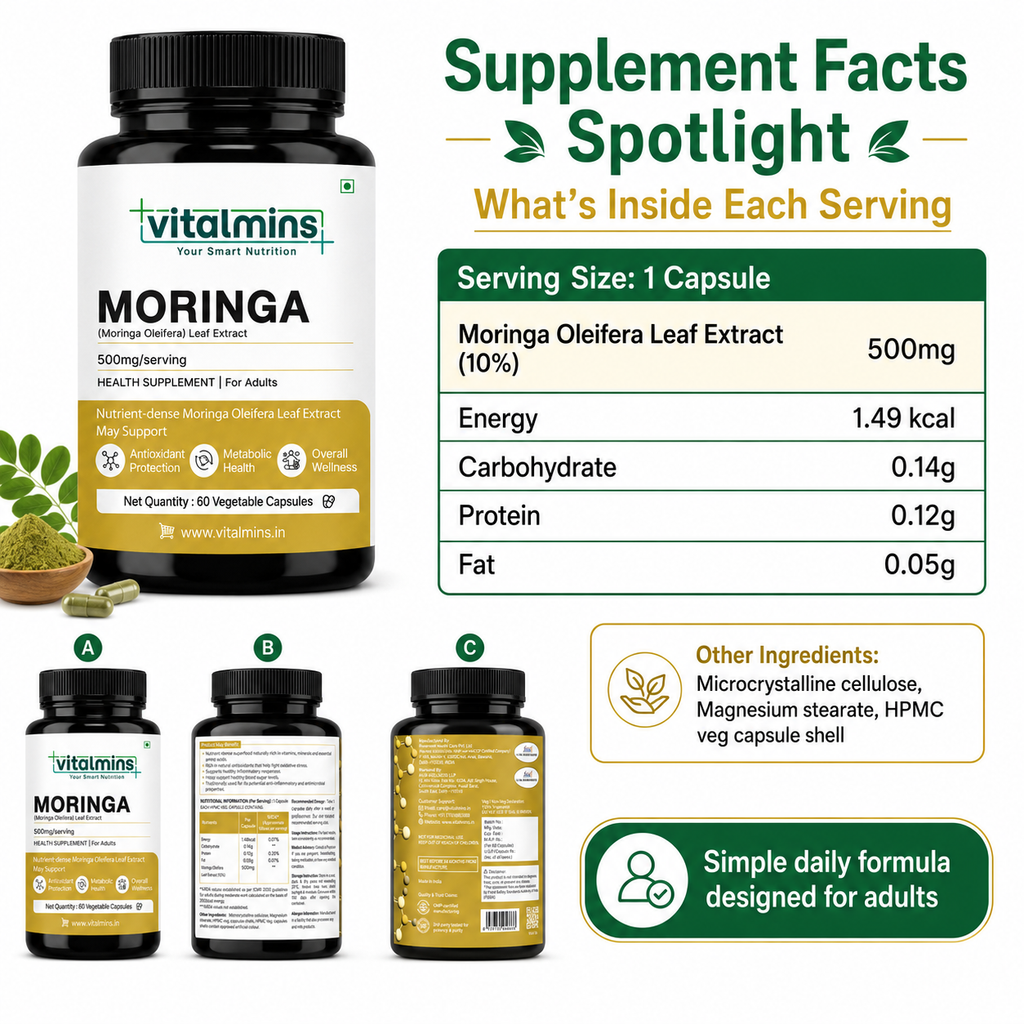 Vitalmins Moringa Leaf Extract 500MG