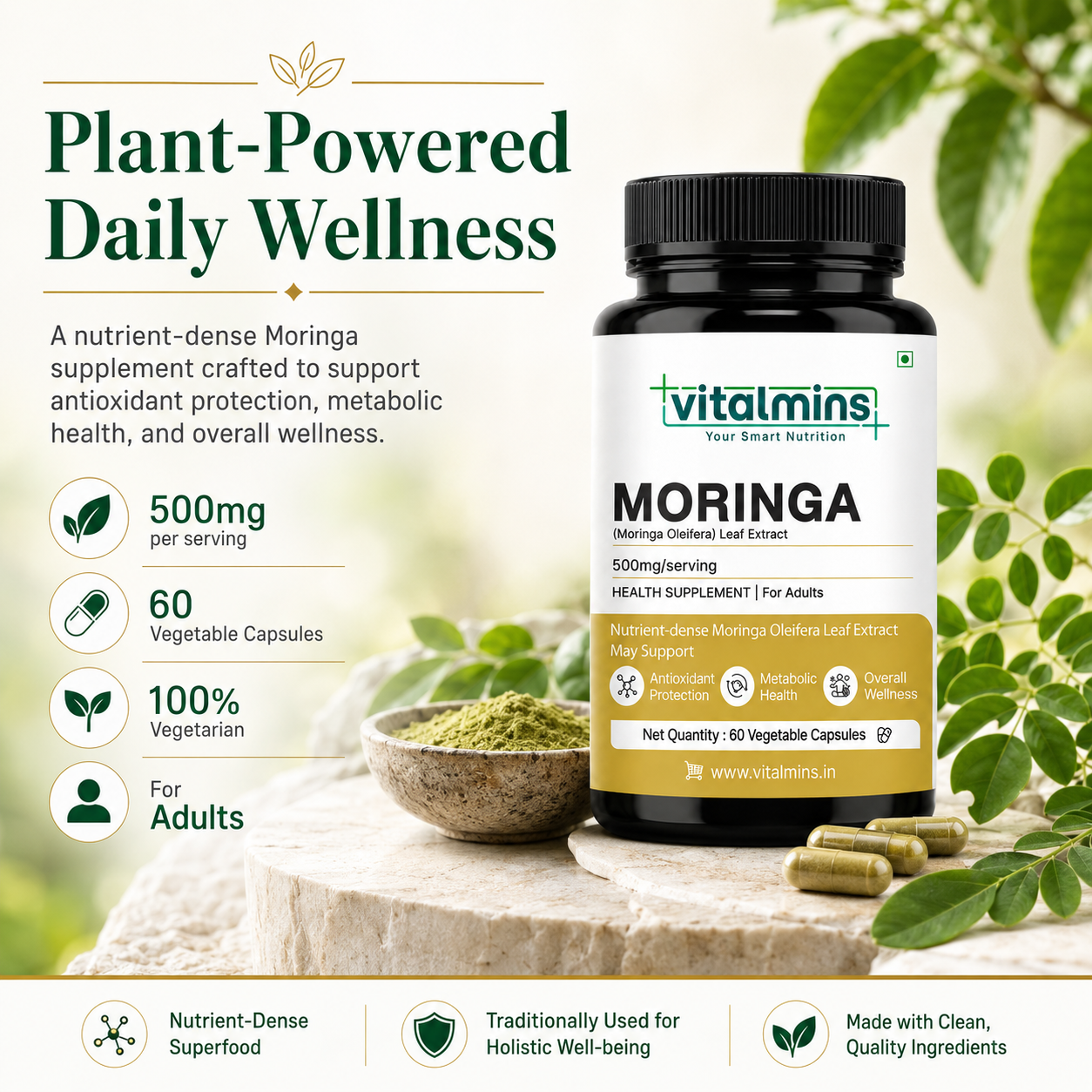 Vitalmins Moringa Leaf Extract 500MG