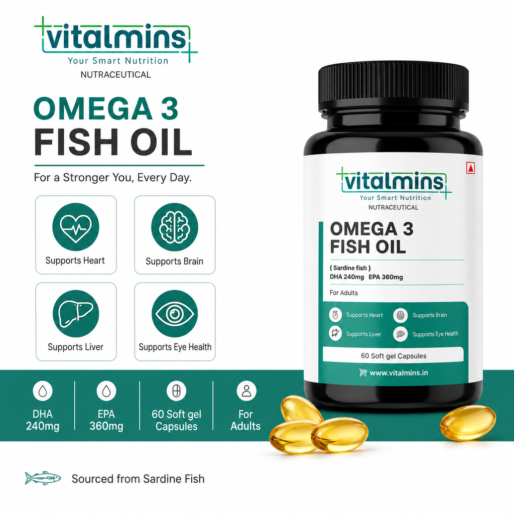 Vitalmins Omega 3 Fish Oil Softgels