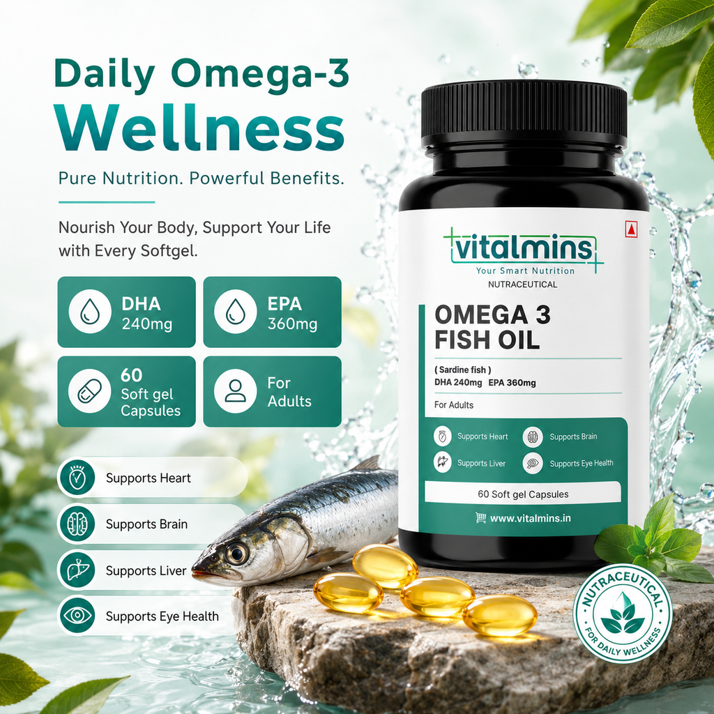 Vitalmins Omega 3 Fish Oil Softgels