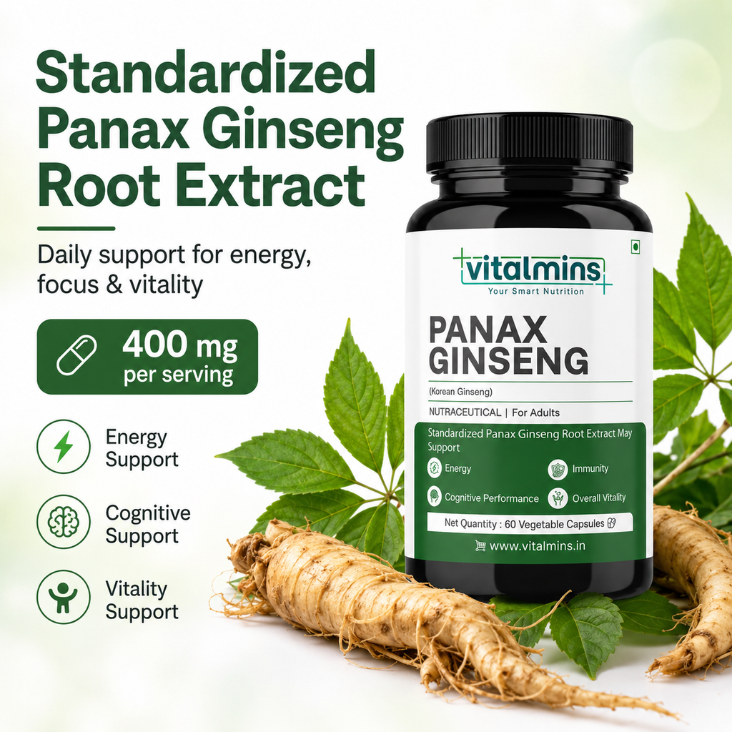 Vitalmins Panax Ginseng Capsules - Vitalmins