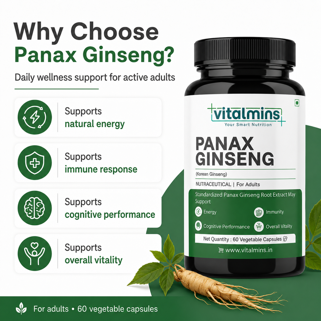 Vitalmins Panax Ginseng Capsules - Vitalmins