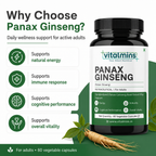Vitalmins Panax Ginseng Capsules - Vitalmins