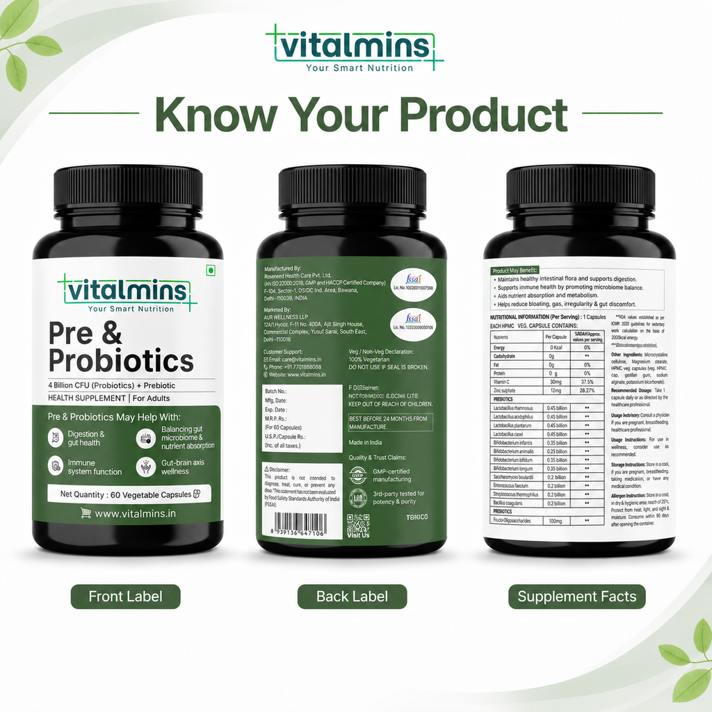 Vitalmins Pre & Probiotics Capsules