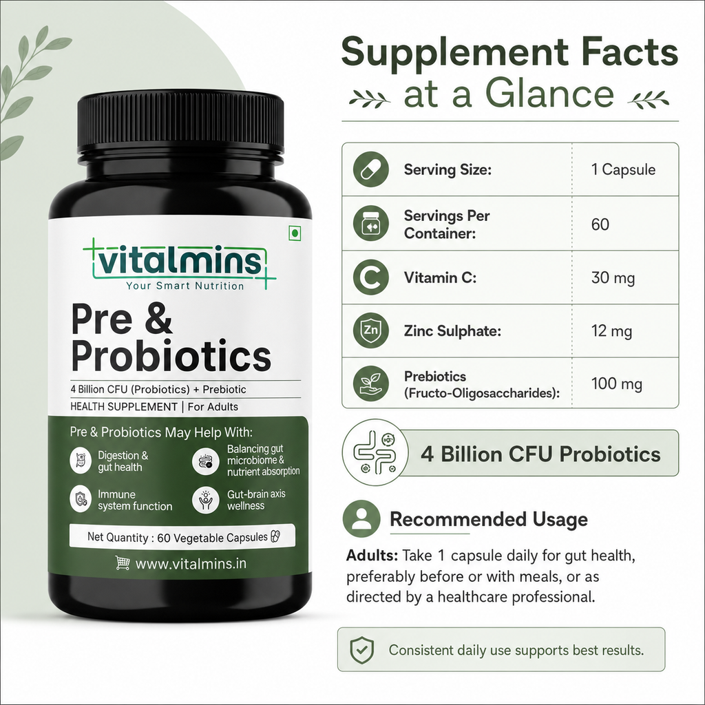 Vitalmins Pre & Probiotics Capsules