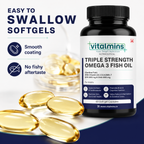 Vitalmins Triple Strength Omega 3 Fish Oil Softgels