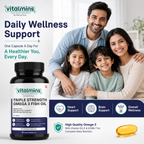 Vitalmins Triple Strength Omega 3 Fish Oil Softgels