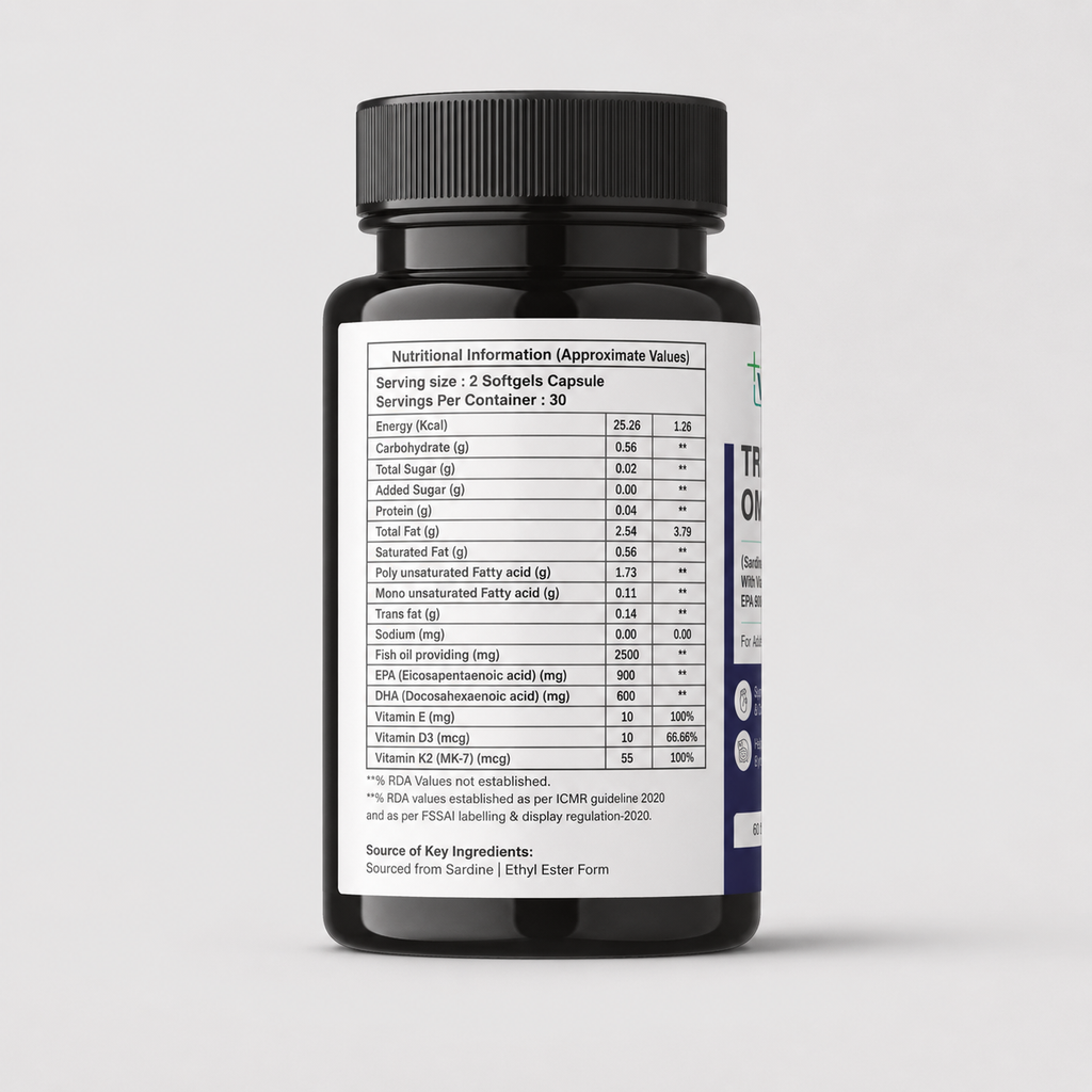 Vitalmins Triple Strength Omega 3 Fish Oil Softgels