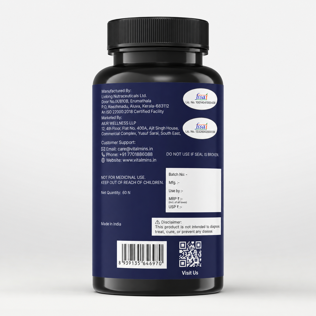 Vitalmins Triple Strength Omega 3 Fish Oil Softgels