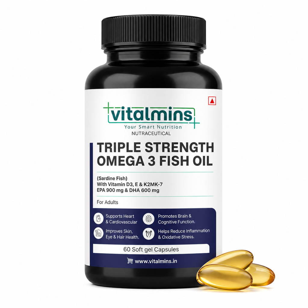 Vitalmins Triple Strength Omega 3 Fish Oil Softgels