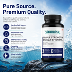 Vitalmins Triple Strength Omega 3 Fish Oil Softgels