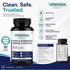 Vitalmins Triple Strength Omega 3 Fish Oil Softgels